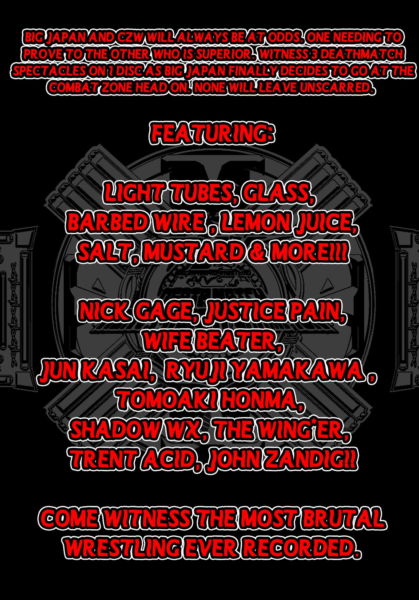BJW vs. CZW Hardcore Series Vol 1-3 image 1